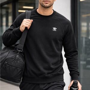 Adidas Black Trefoil Sweatshirt Men’s XL